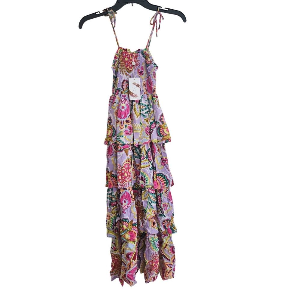5/6 New Chelsea & Violet Tiered Maxi Dress - Picture 2 of 5